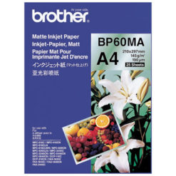 Brother BP-60MA Matte Inkjet Paper - 25 Sheets, 145gsm