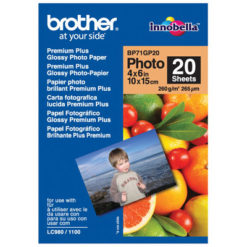 Brother BP-71GP20 10cm x 15cm Premium Glossy Photo Paper - 20 Sheets, 260gsm