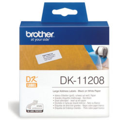 Brother DK11208 White Large Labels - 38mm x 90mm - 400 per roll