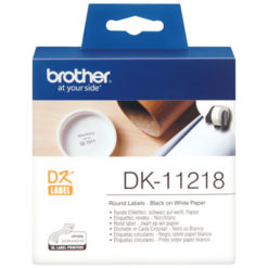 Brother DK11218 White Round Labels - 1000 per roll