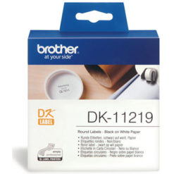 Brother DK11219 White Round Labels - 1200 per roll