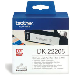Brother DK22205 White Roll - 62mm x 30.48m