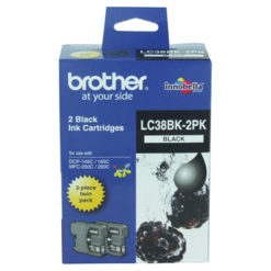 Brother LC-38BK Twin Pack Black Ink Cartridges